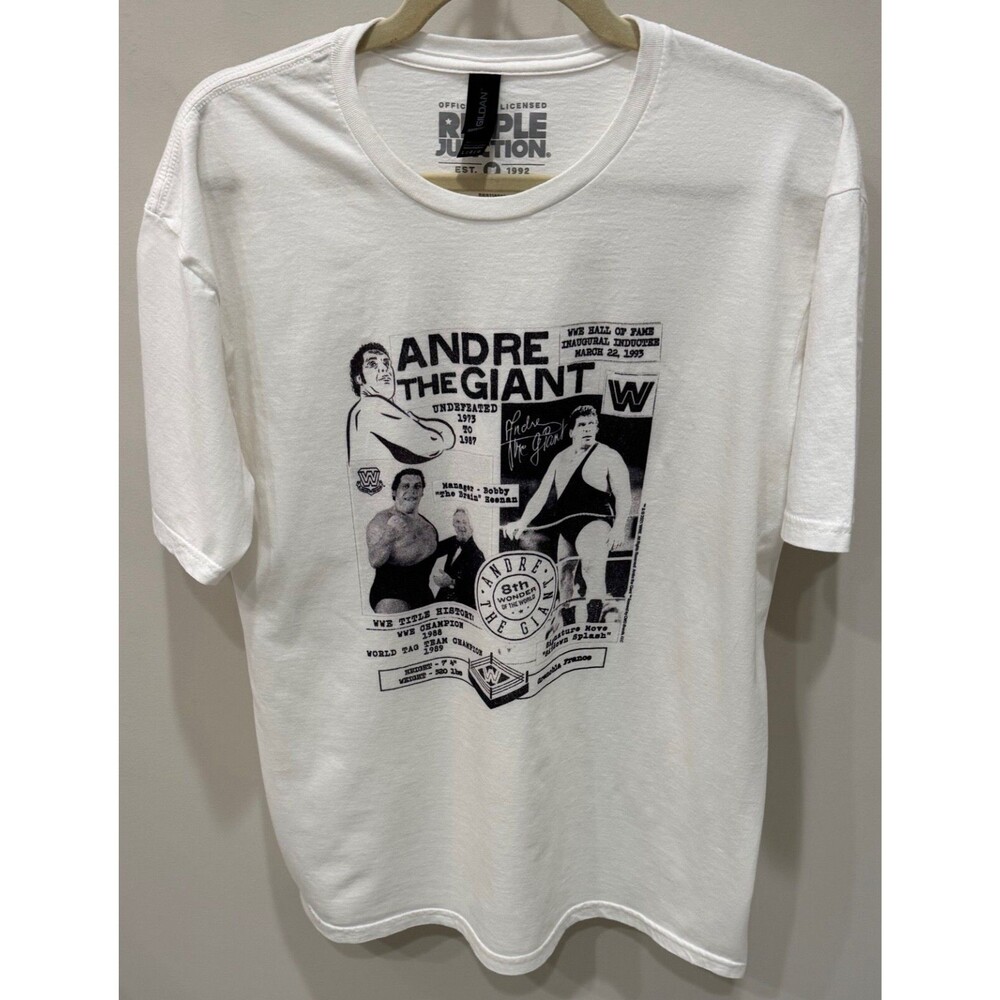 Andre The Giant - Ripple Junction Legends WWE T-Shirt - Men's Large - White